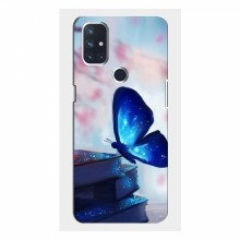 Чехол с печатью (Подарочные) для OnePlus Nord N10 5G (AlphaPrint) Бабочка синяя - купить на Floy.com.ua