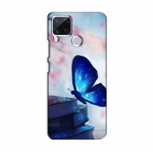 Чехол с печатью (Подарочные) для RealMe C15 (AlphaPrint) Бабочка синяя - купить на Floy.com.ua