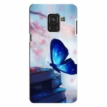Чехол с печатью (Подарочные) для Samsung A8, A8 2018, A530F (AlphaPrint) Бабочка синяя - купить на Floy.com.ua