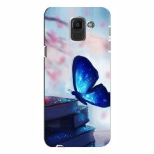 Чехол с печатью (Подарочные) для Samsung J6 2018 (AlphaPrint) Бабочка синяя - купить на Floy.com.ua
