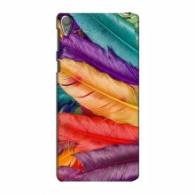 Чехлы с картинкой (Под настроение) для Sony Xperia E5 (AlphaPrint) Цветные перья - купить на Floy.com.ua
