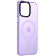 TPU+PC чехол Metal Buttons with MagSafe Colorful для Apple iPhone 14 (6.1") Сиреневый - купить на Floy.com.ua