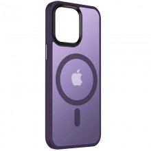 TPU+PC чехол Metal Buttons with MagSafe Colorful для Apple iPhone 14 (6.1") Фиолетовый - купить на Floy.com.ua