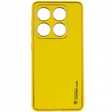 Кожаный чехол Xshield для Xiaomi 14 Желтый - купить на Floy.com.ua