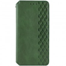 Кожаный чехол книжка GETMAN Cubic (PU) для Samsung Galaxy A25 5G Зеленый - купить на Floy.com.ua