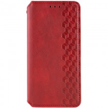 Кожаный чехол книжка GETMAN Cubic (PU) для Samsung Galaxy A25 5G Красный - купить на Floy.com.ua