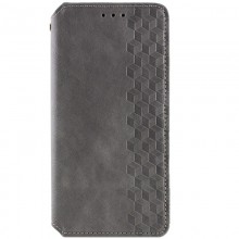 Кожаный чехол книжка GETMAN Cubic (PU) для Samsung Galaxy A25 5G Серый - купить на Floy.com.ua