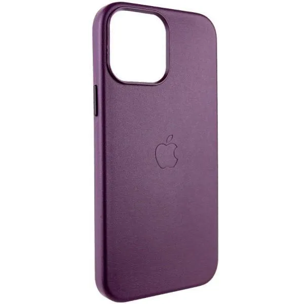 Кожаный чехол Leather Case (AA Plus) with MagSafe для Apple iPhone 13 Pro Max (6.7") — Марсала — фото 2 Кожаный чехол Leather Case (AA Plus) with MagSafe для Apple iPhone 13 Pro Max (6.7") — Марсала — фото 2
