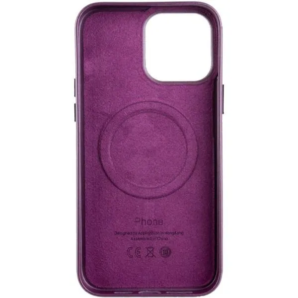 Кожаный чехол Leather Case (AA Plus) with MagSafe для Apple iPhone 13 Pro Max (6.7") — Марсала — фото 5 Кожаный чехол Leather Case (AA Plus) with MagSafe для Apple iPhone 13 Pro Max (6.7") — Марсала — фото 5