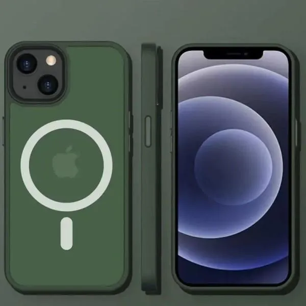 TPU+PC чохол Metal Buttons with MagSafe Colorful для Apple iPhone 15 Plus (6.7") — Зелений — фото 4 TPU+PC чохол Metal Buttons with MagSafe Colorful для Apple iPhone 15 Plus (6.7") — Зелений — фото 4