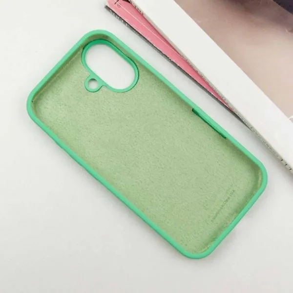 Чохол Silicone Case Full Protective (AA) для Apple iPhone 16 Plus (6.7") — Зелений — фото 3 Чохол Silicone Case Full Protective (AA) для Apple iPhone 16 Plus (6.7") — Зелений — фото 3
