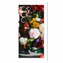 Брендновые Чехлы для Samsung Galaxy S22 Ultra - (PREMIUMPrint) Nike цветы - купить на Floy.com.ua