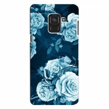 Чехлы (ART) Цветы на Samsung A8, A8 2018, A530F (VPrint) Голубые Бутоны - купить на Floy.com.ua