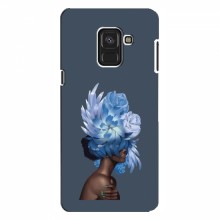 Чехлы (ART) Цветы на Samsung A8, A8 2018, A530F (VPrint) Цветы на голове - купить на Floy.com.ua