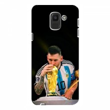 Чехлы для Samsung J6 2018 (Leo Messi чемпион) AlphaPrint Месси с кубком мира - купить на Floy.com.ua
