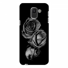 Чехлы с Цветами для Samsung J6 2018 (VPrint) Черная роза - купить на Floy.com.ua