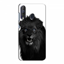 Чехлы с картинками животных Samsung Galaxy A60 2019 (A605F) Черный ЛЕВ - купить на Floy.com.ua