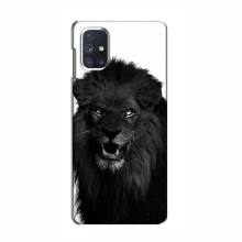 Чехлы с картинками животных Samsung Galaxy M51 Черный ЛЕВ - купить на Floy.com.ua