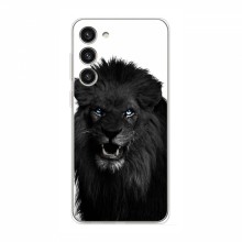 Чехлы с картинками животных Samsung Galaxy S23 Черный ЛЕВ - купить на Floy.com.ua