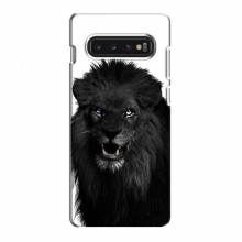 Чехлы с картинками животных Samsung S10 Черный ЛЕВ - купить на Floy.com.ua