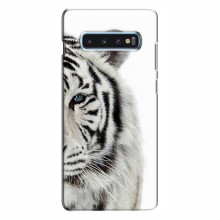 Чехлы с картинками животных Samsung S10 Plus Белый Тигр - купить на Floy.com.ua