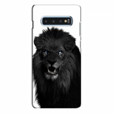 Чехлы с картинками животных Samsung S10 Plus Черный ЛЕВ - купить на Floy.com.ua