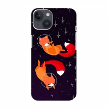 Чехлы с картинкой Лисички для iPhone 15 (VPrint) Лисички космонавты - купить на Floy.com.ua