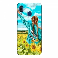 Чехлы для Samsung Galaxy A20 2019 (A205F) - с картинкой (Модные) (AlphaPrint) Девушка на поле - купить на Floy.com.ua