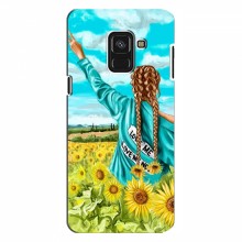 Чехлы для Samsung A8 Plus , A8 Plus 2018, A730F - с картинкой (Модные) (AlphaPrint) Девушка на поле - купить на Floy.com.ua