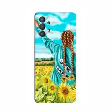 Чехлы для Samsung Galaxy A32 - с картинкой (Модные) (AlphaPrint) Девушка на поле - купить на Floy.com.ua