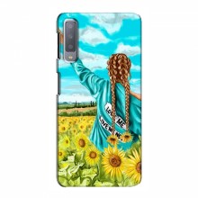 Чехлы для Samsung A7-2018, A750 - с картинкой (Модные) (AlphaPrint) Девушка на поле - купить на Floy.com.ua