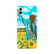 Чехлы для Samsung Galaxy F04 - с картинкой (Модные) (AlphaPrint) Девушка на поле - купить на Floy.com.ua