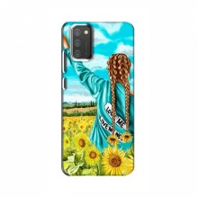 Чехлы для Samsung Galaxy M02s - с картинкой (Модные) (AlphaPrint) Девушка на поле - купить на Floy.com.ua
