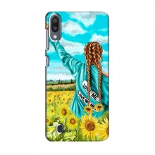 Чехлы для Samsung Galaxy M10 - с картинкой (Модные) (AlphaPrint) Девушка на поле - купить на Floy.com.ua