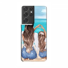 Чехлы для Samsung Galaxy S21 Plus - с картинкой (Модные) (AlphaPrint) Мама и дочь - купить на Floy.com.ua