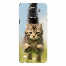 Чехлы с Котиками для Samsung J6 2018 (VPrint) Прыжок кота - купить на Floy.com.ua