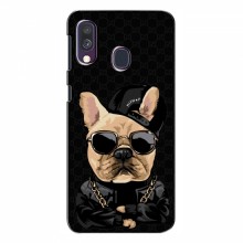 Чехлы с крутыми принтами для Samsung Galaxy A40 2019 (A405F) - (PREMIUMPrint) Стильная собака - купить на Floy.com.ua