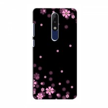 Чехол для Nokia 5.1 Plus (X5) - с принтом (Дизайнерские) (AlphaPrint) Розовое цветение - купить на Floy.com.ua