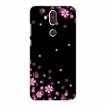Чехол для Nokia 8.1 - с принтом (Дизайнерские) (AlphaPrint) Розовое цветение - купить на Floy.com.ua