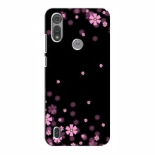 Чехол для Motorola MOTO E6S - с принтом (Дизайнерские) (AlphaPrint) Розовое цветение - купить на Floy.com.ua