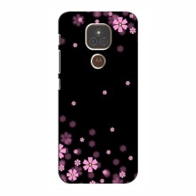 Чехол для Motorola MOTO E7 Plus - с принтом (Дизайнерские) (AlphaPrint) Розовое цветение - купить на Floy.com.ua