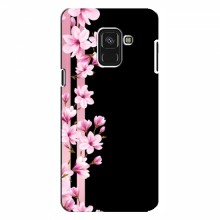 Чехол для Samsung A8 Plus , A8 Plus 2018, A730F - с принтом (Дизайнерские) (AlphaPrint) Розы на черном - купить на Floy.com.ua