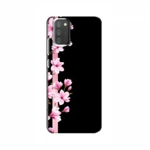Чехол для Samsung Galaxy M02s - с принтом (Дизайнерские) (AlphaPrint) Розы на черном - купить на Floy.com.ua