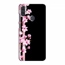 Чехол для Samsung Galaxy M11 - с принтом (Дизайнерские) (AlphaPrint) Розы на черном - купить на Floy.com.ua