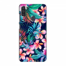 Чехол для Samsung Galaxy M11 - с принтом (Дизайнерские) (AlphaPrint) Яркие Цветы - купить на Floy.com.ua