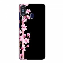 Чехол для Samsung Galaxy M40 - с принтом (Дизайнерские) (AlphaPrint) Розы на черном - купить на Floy.com.ua