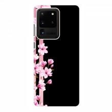 Чехол для Samsung Galaxy S20 Ultra - с принтом (Дизайнерские) (AlphaPrint) Розы на черном - купить на Floy.com.ua