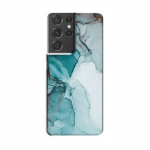 Чехол для Samsung Galaxy S21 Plus - с принтом (Дизайнерские) (AlphaPrint) Бирюзовый мрамор - купить на Floy.com.ua