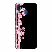 Чехол для Samsung Galaxy M20 - с принтом (Дизайнерские) (AlphaPrint) Розы на черном - купить на Floy.com.ua