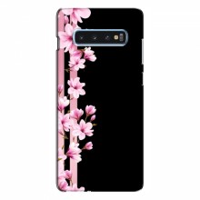 Чехол для Samsung S10 Plus - с принтом (Дизайнерские) (AlphaPrint) Розы на черном - купить на Floy.com.ua